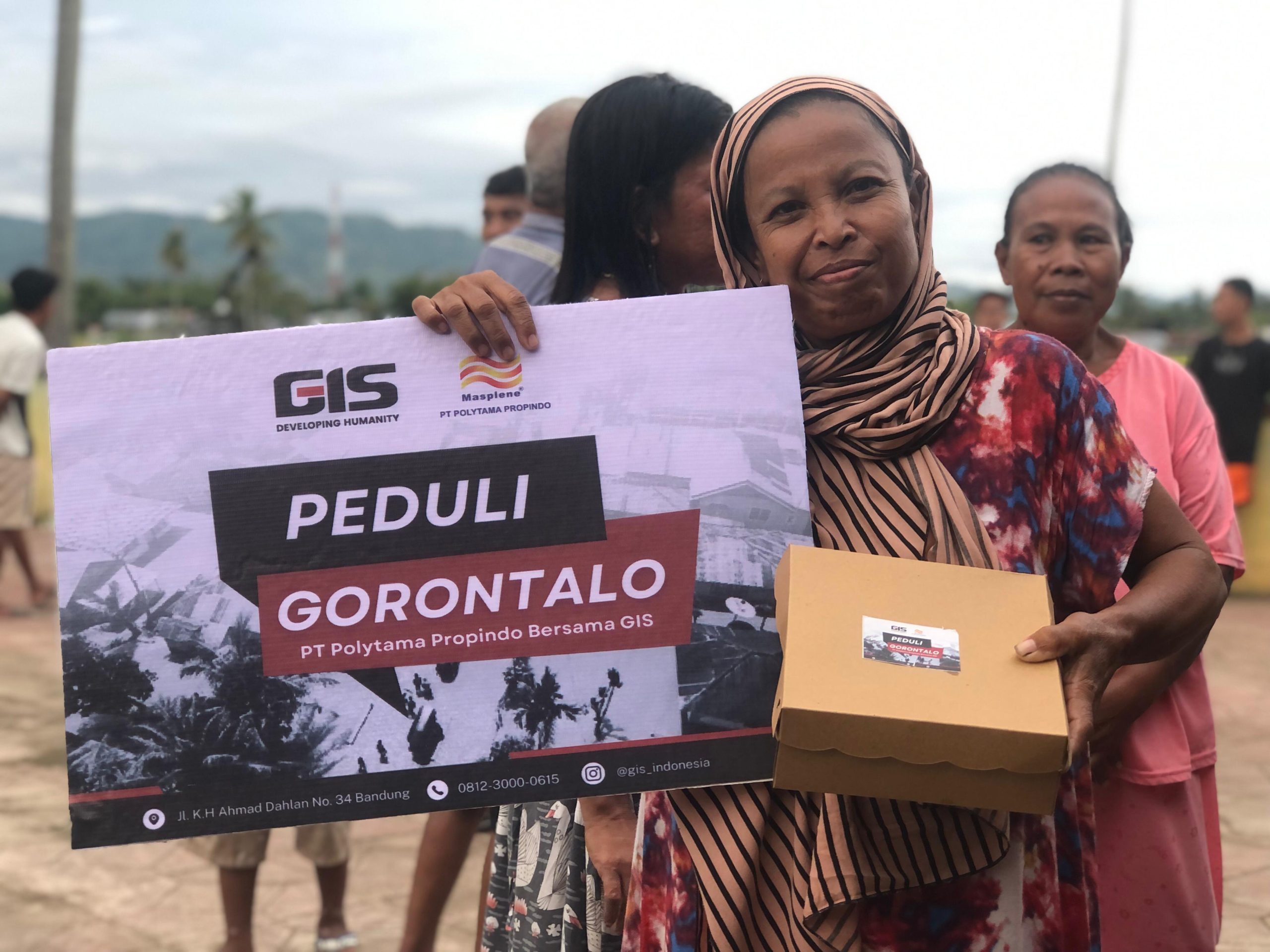 GIS Indonesia Kolaborasi Bersama PT Polytama Propindo Peduli Banjir Gorontalo